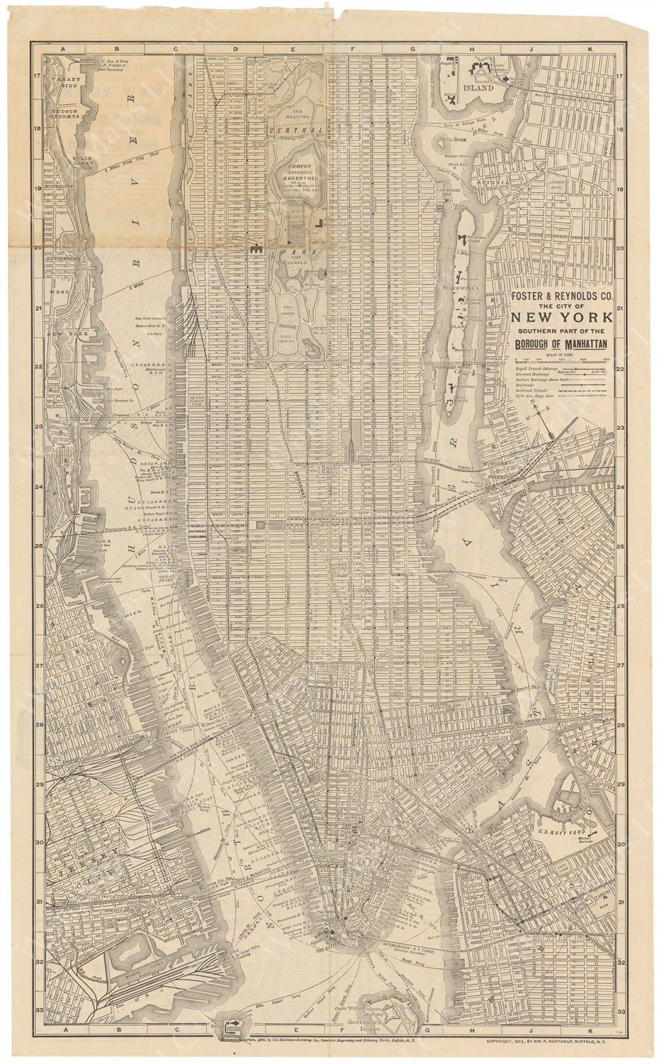 New York, New York 1913: Battery to 110th Street