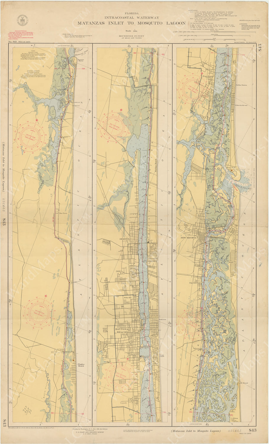 USC&GS Florida - Intracoastal Waterway: Matanzas Inlet to Mosquito Lagoon 1947
