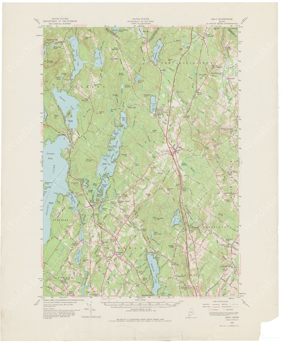 USGS Maine: Gray Sheet 1957