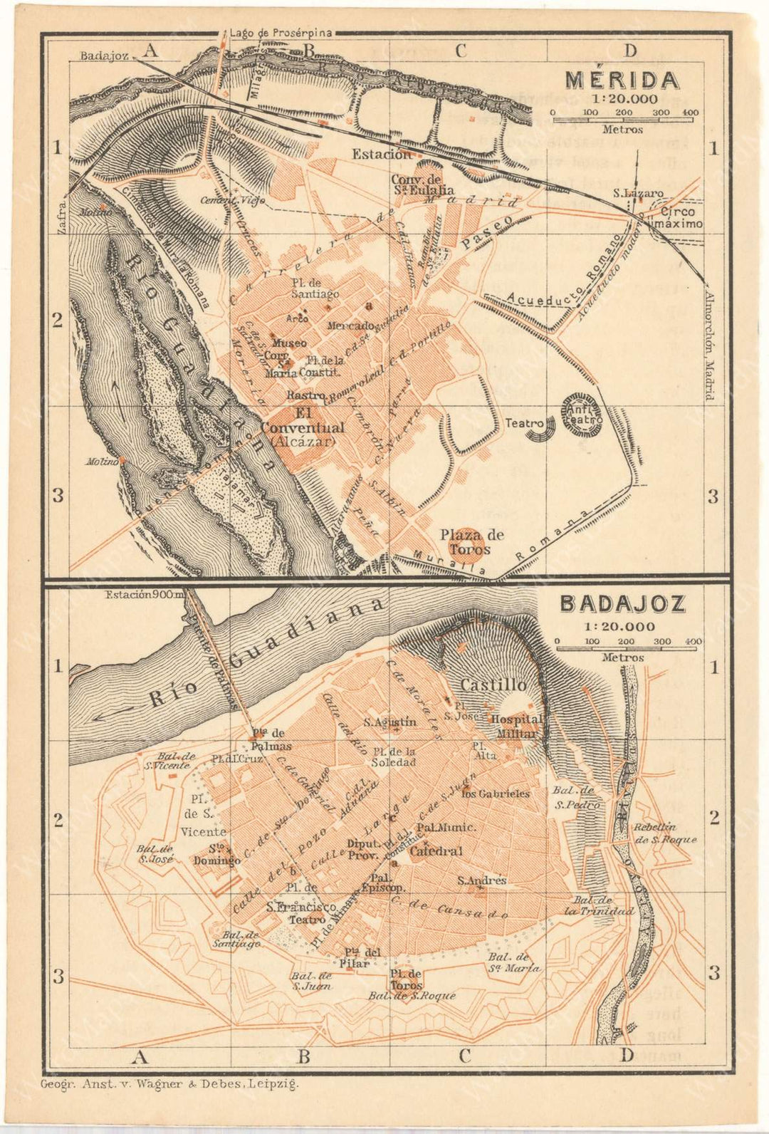 Badajoz and Merida, Spain 1913