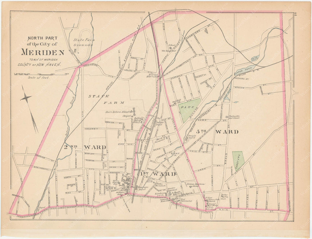 Meriden, Connecticut: North Part 1893