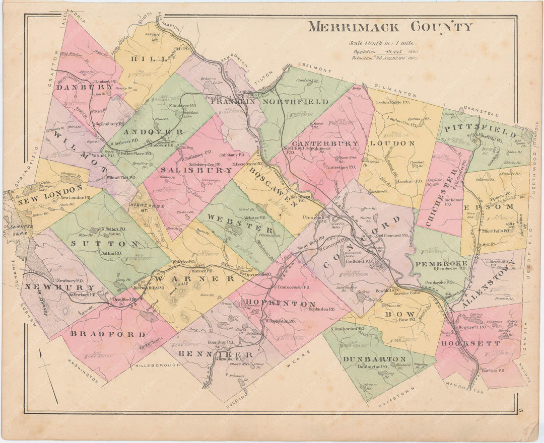 Merrimack County, New Hampshire 1892