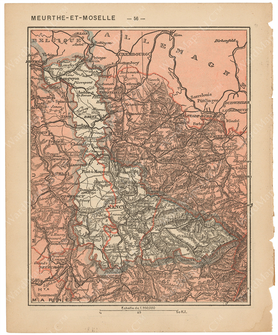 France Departments 1888: Meurthe and Moselle