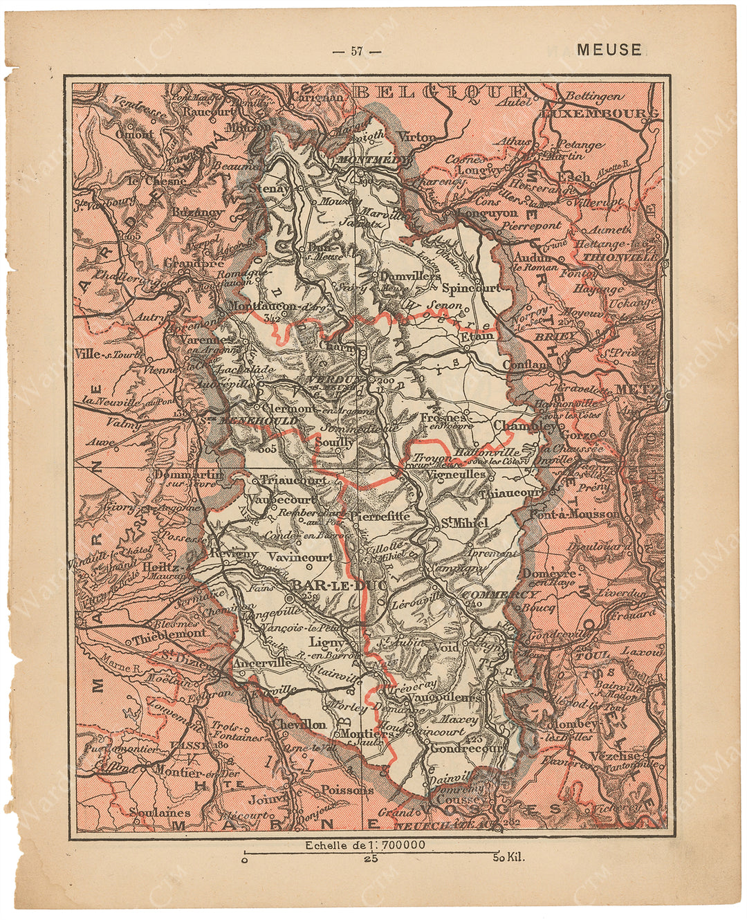 France Departments 1888: Meuse – WardMaps LLC