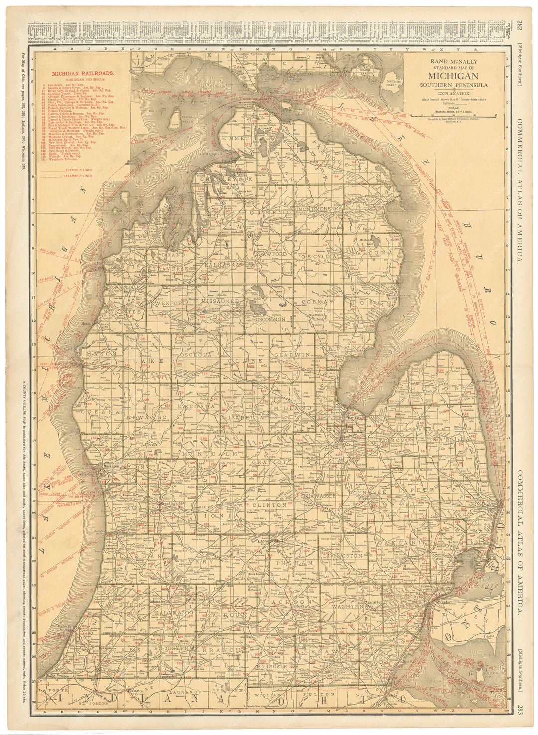 Michigan 1925: Southern Portion