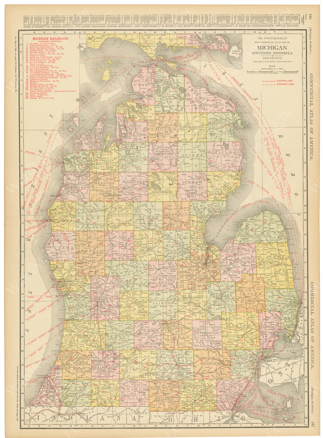 Michigan 1916: Lower Peninsula