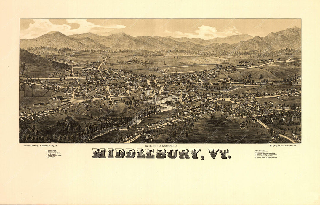 Middlebury, Vermont 1886