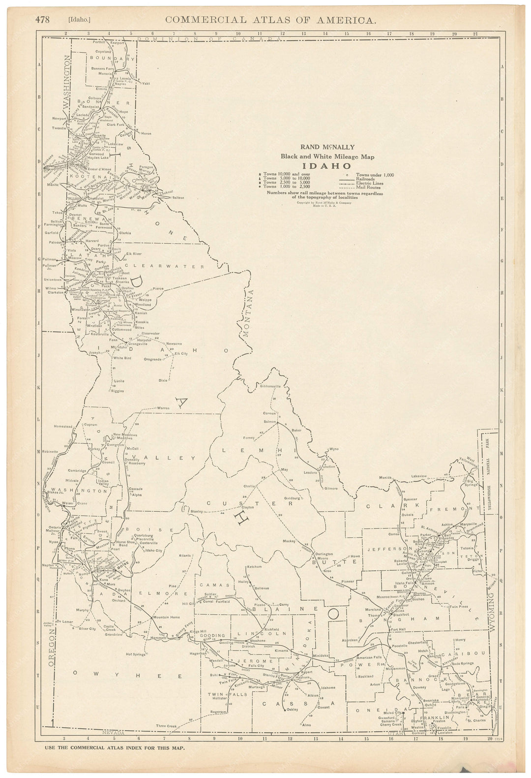 Idaho 1925: Mileage Map