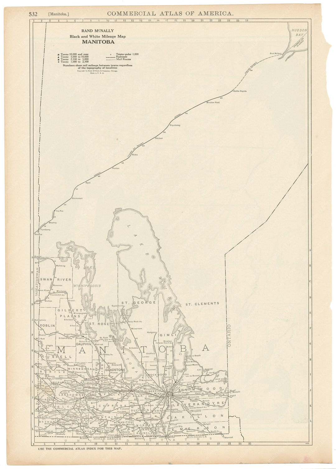 Manitoba 1925: Mileage Map