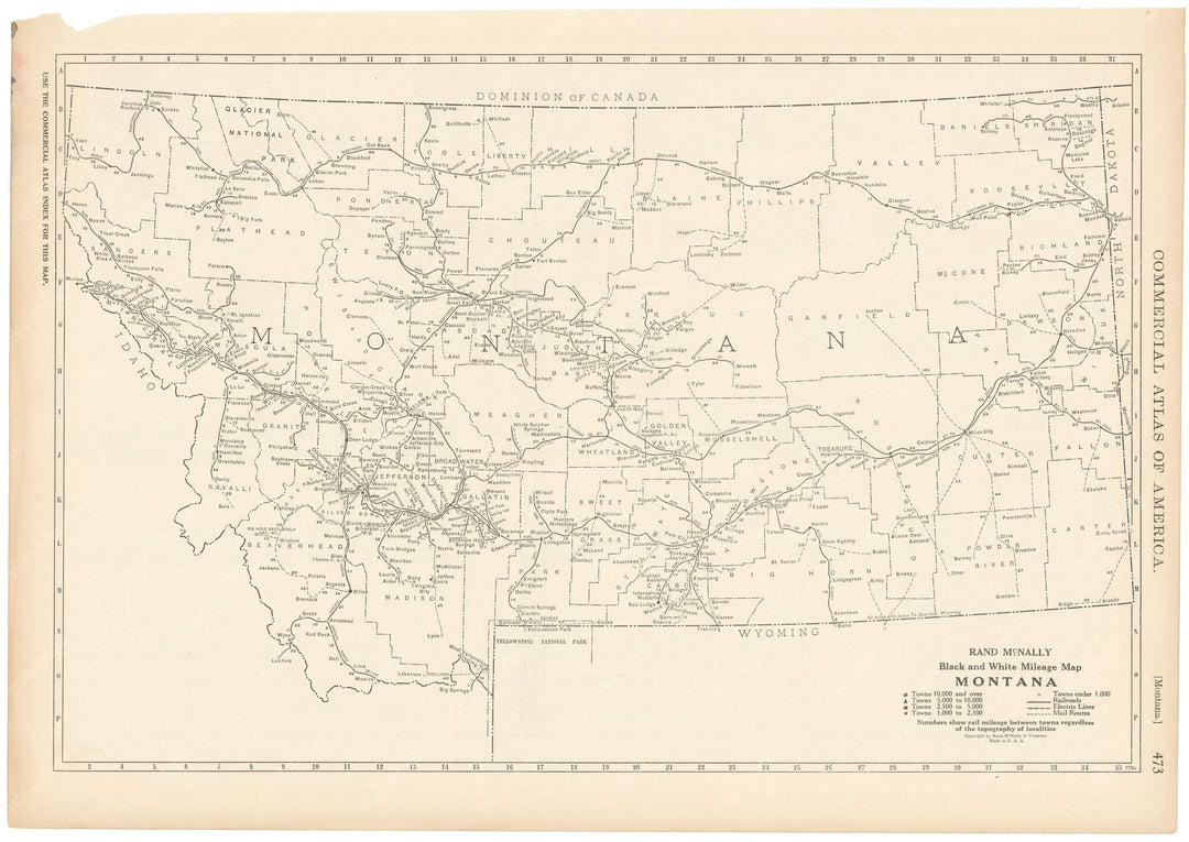 Montana 1925: Mileage Map