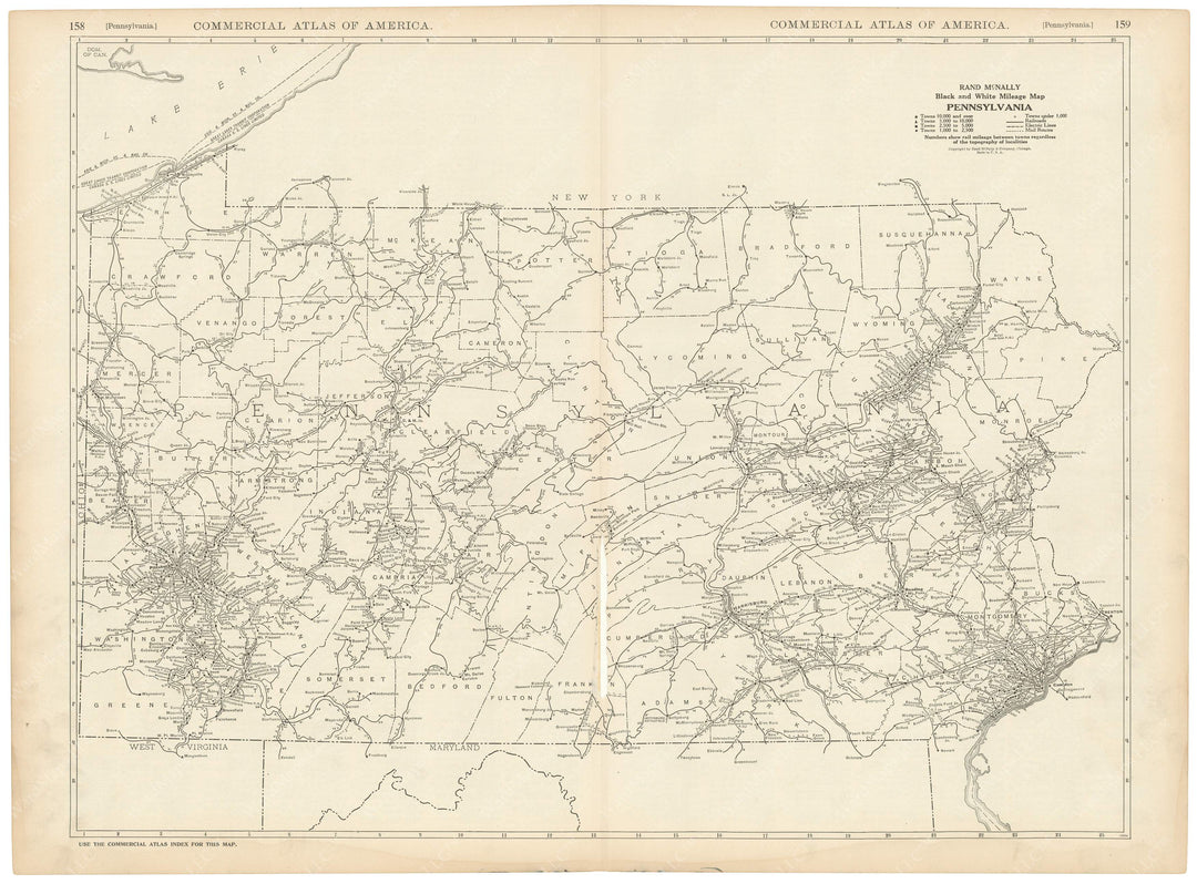 Pennsylvania 1925: Mileage Map