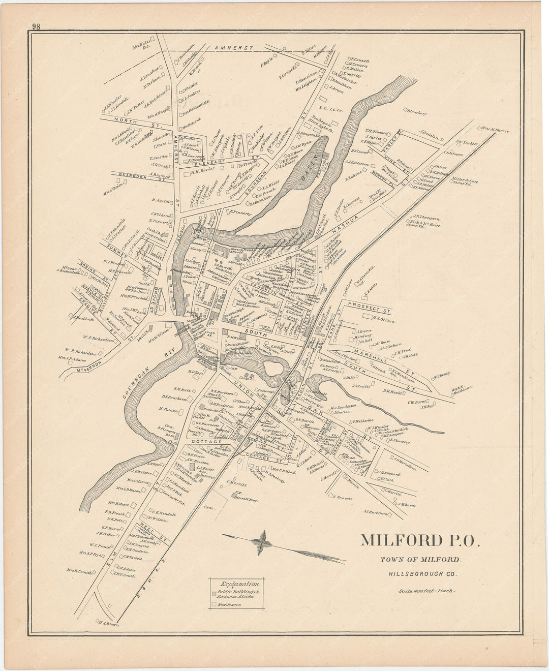 Milford Center, New Hampshire 1892