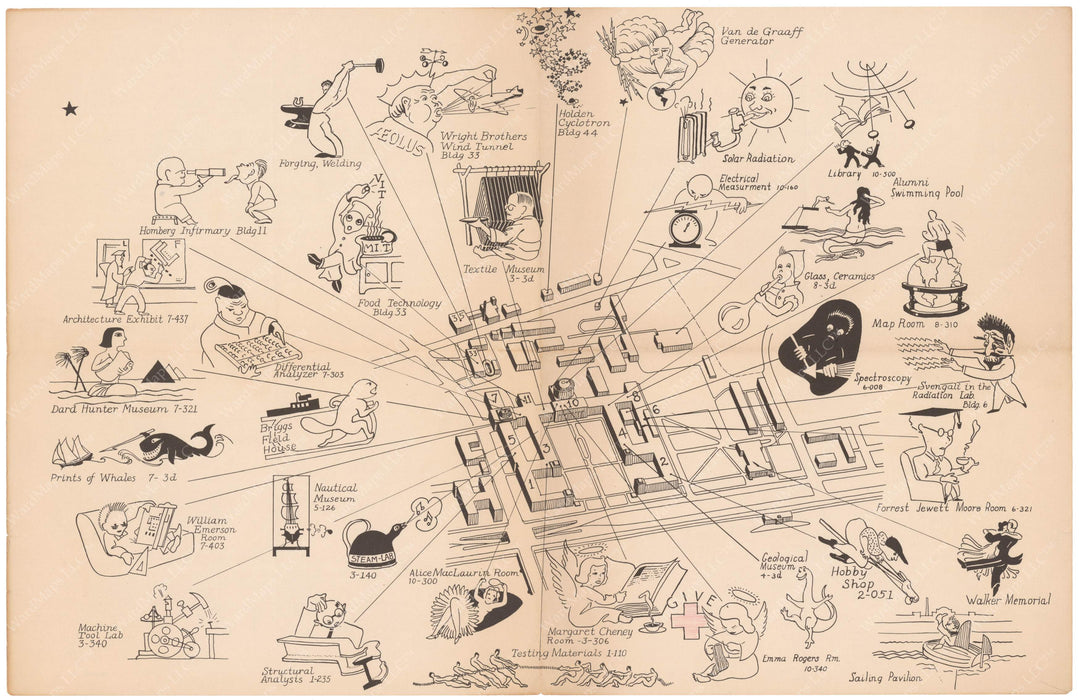 Massachusetts Institute of Technology (MIT) Campus, Cambridge, Massachusetts Circa 1940