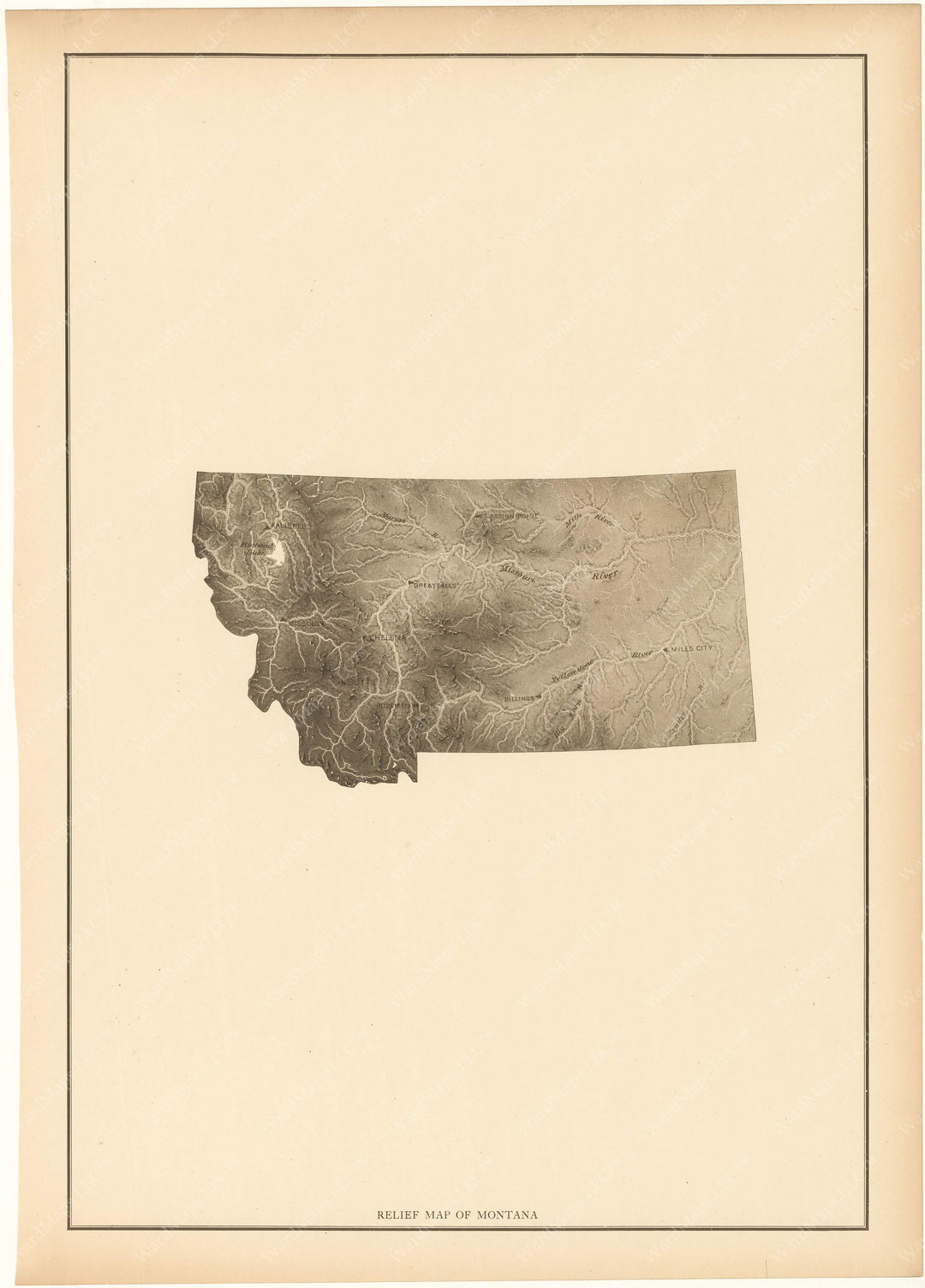 Montana 1912: Relief Map