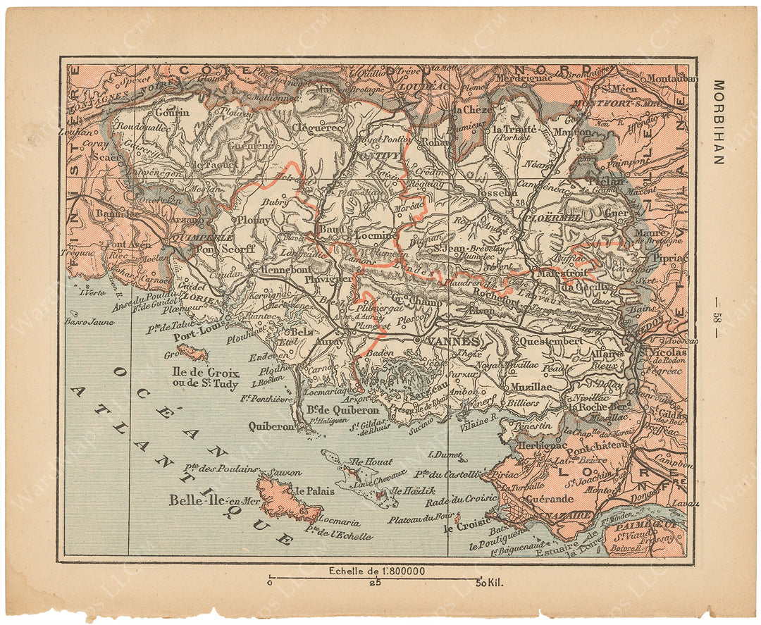 France Departments 1888: Morbiham