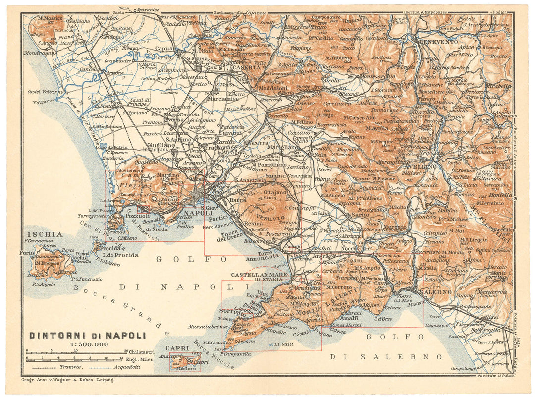 Naples and Mount Vesuvius Region, Italy 1928