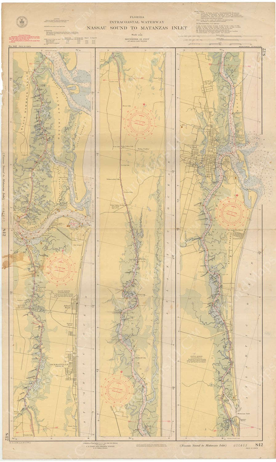 USC&GS Florida - Intracoastal Waterway: Nassau Sound to Matanzas Inlet 1948