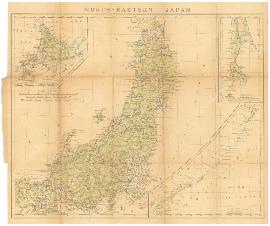 Japan 1933: Northeastern Portion