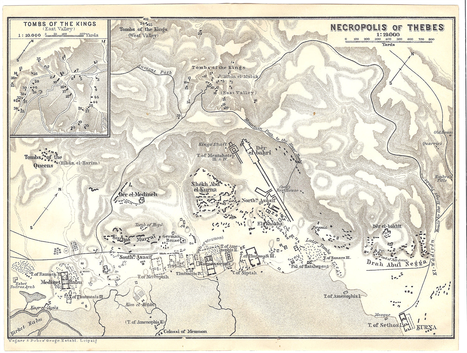 Luxor, Egypt 1914: Necropolis of Thebes – WardMaps LLC
