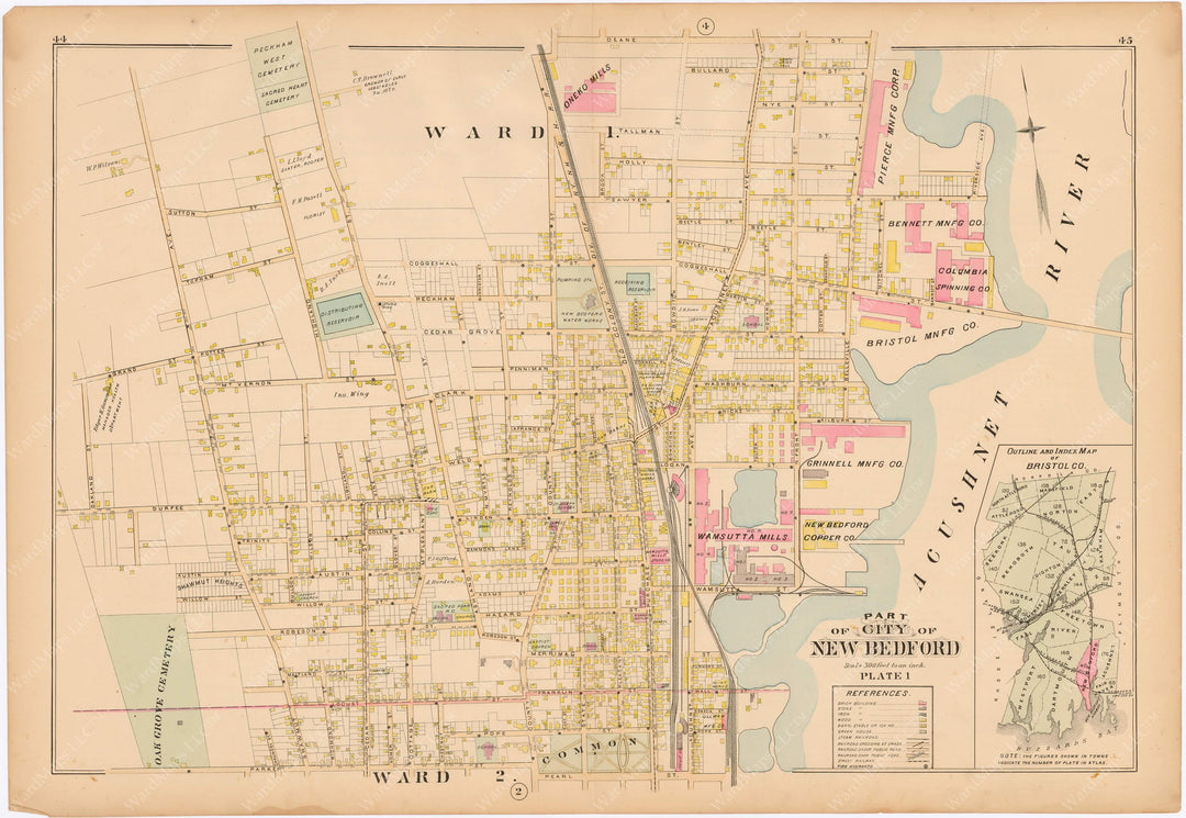 New Bedford, Massachusetts 1895: Plate 001
