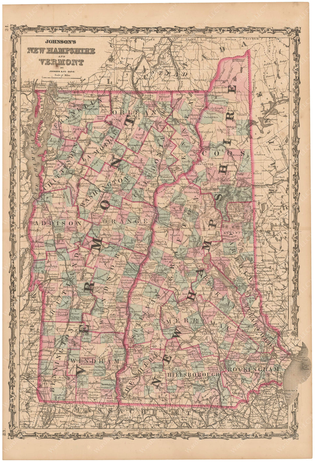 New Hampshire and Vermont 1860