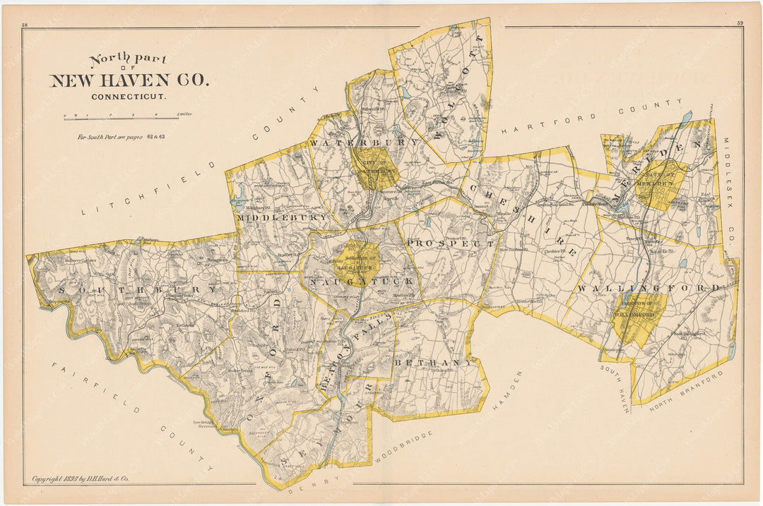 New Haven County, Connecticut 1893: Northern Part