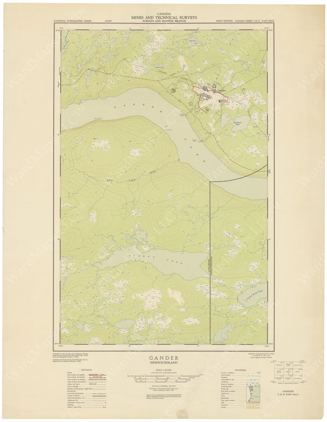 Canada 1:50,000: Gander (Newfoundland) Sheet 1965