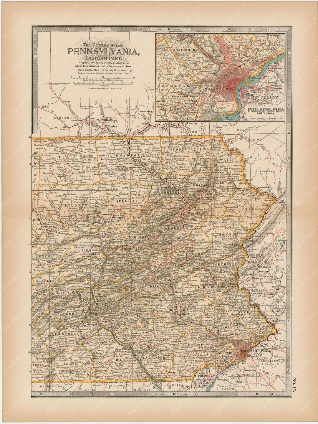 Pennsylvania: Eastern Part 1897