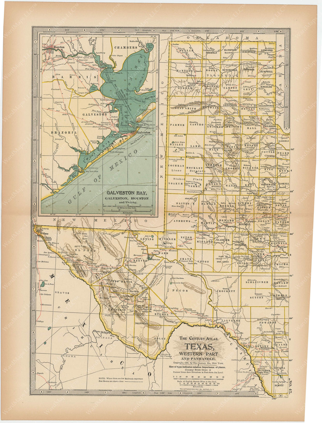 Texas: Western Half 1897