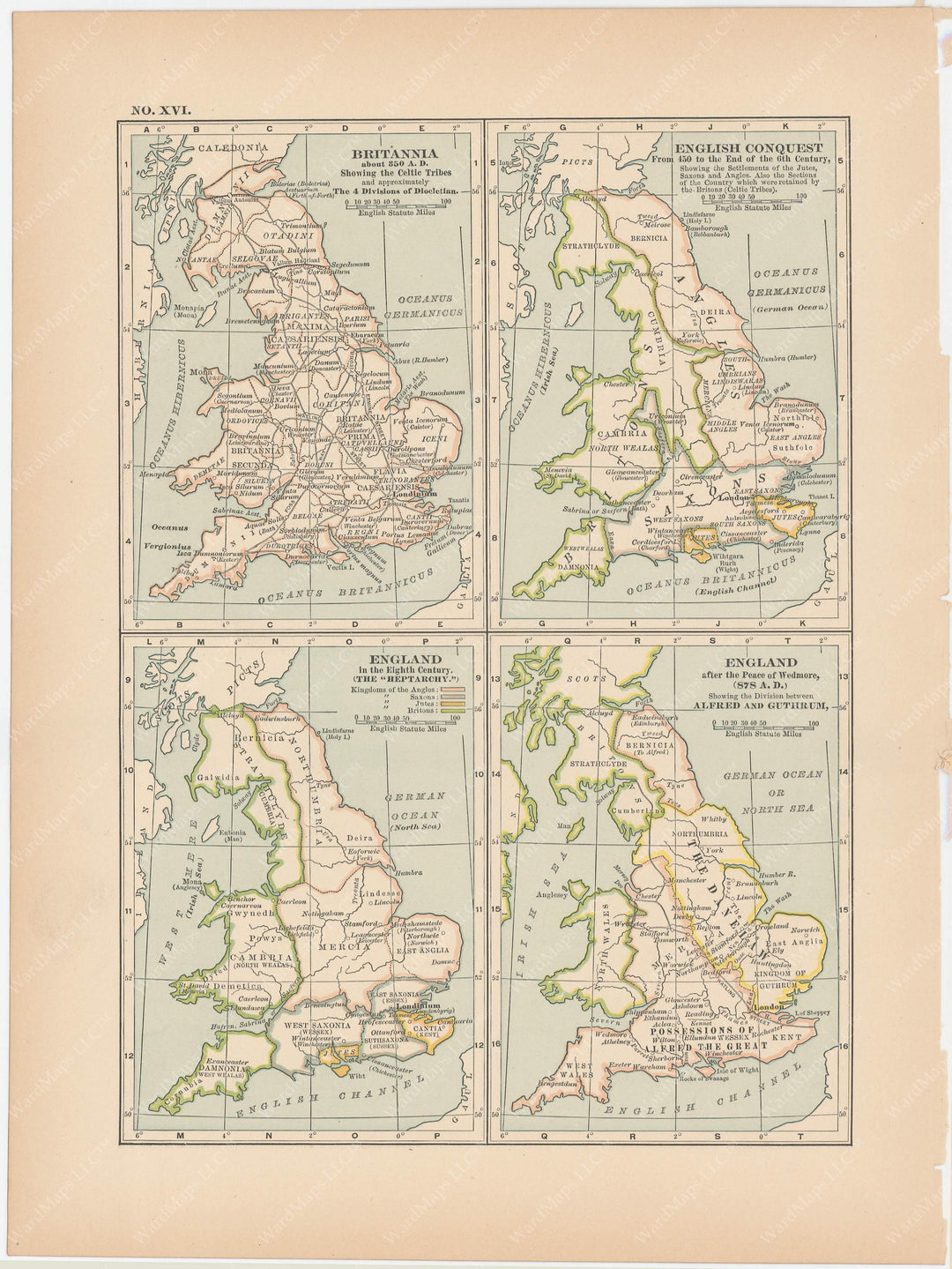 Classical Map 1897 no. XVI: Ancient England