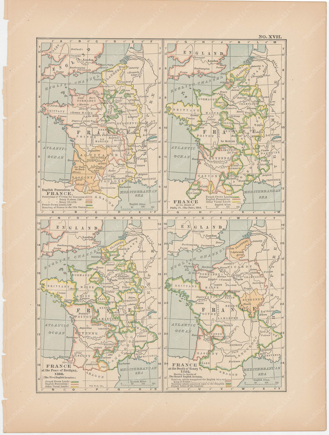 Classical Map 1897 No Xvii Ancient France Wardmaps Llc 0994