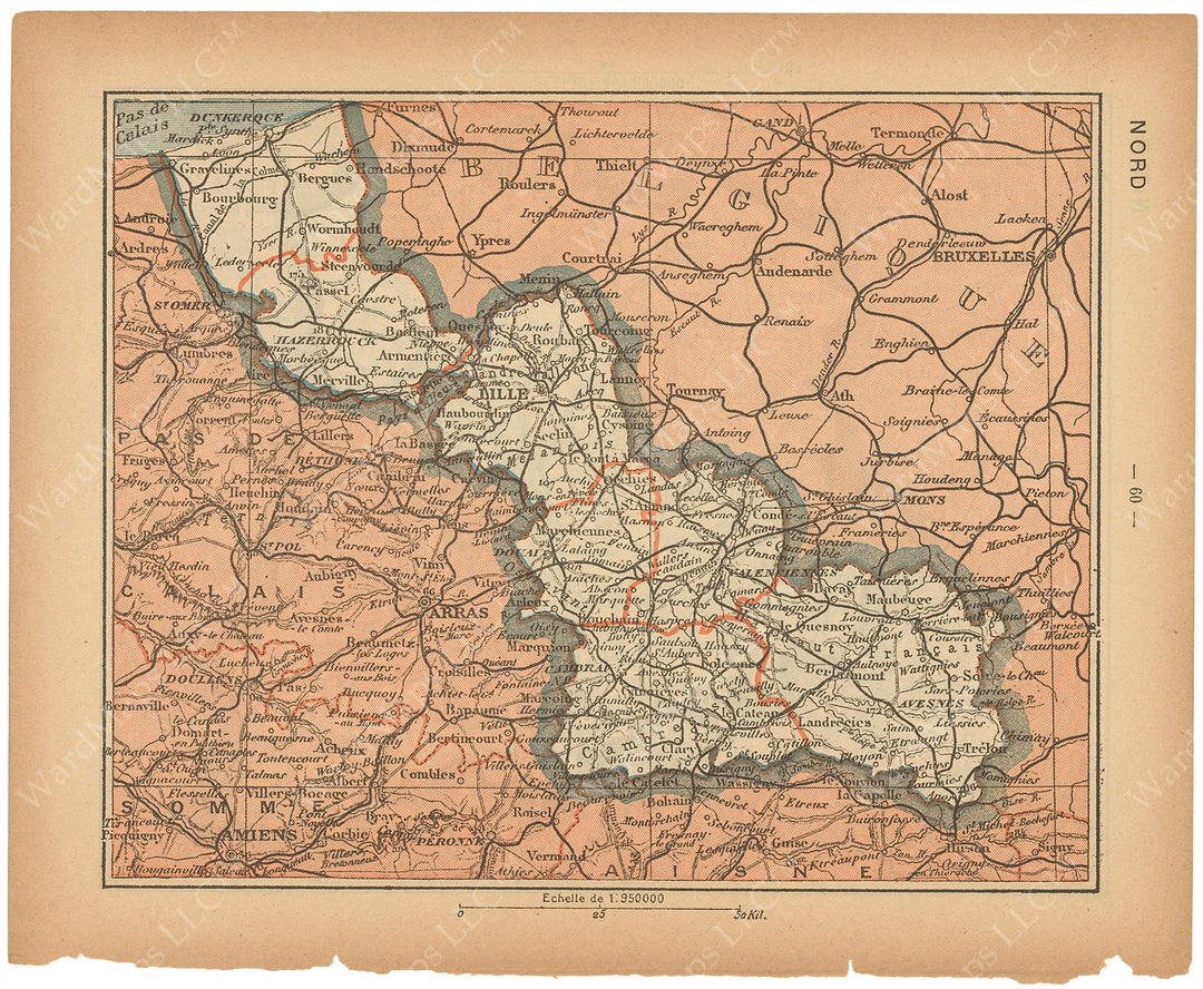France Departments 1888: Nord