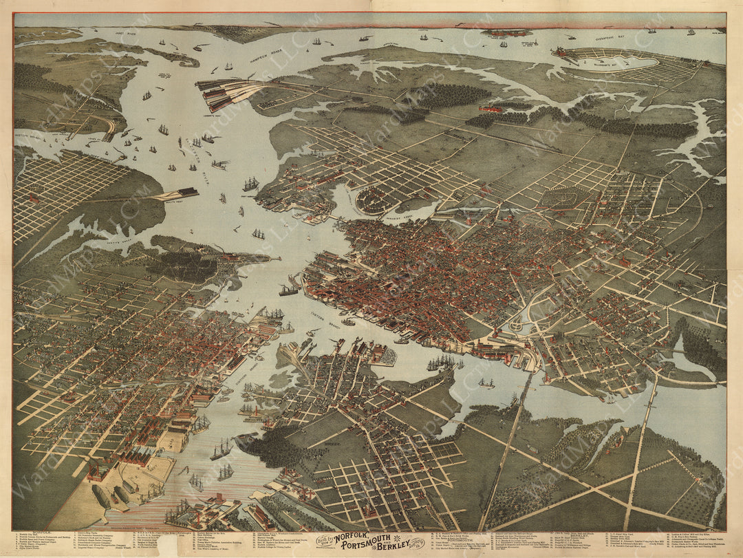 Berkley, Norfolk, and Portsmouth, Virginia c. 1891