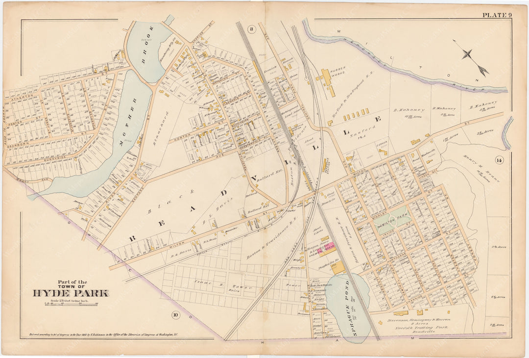 Norfolk County, Massachusetts 1888 Plate 009: Hyde Park