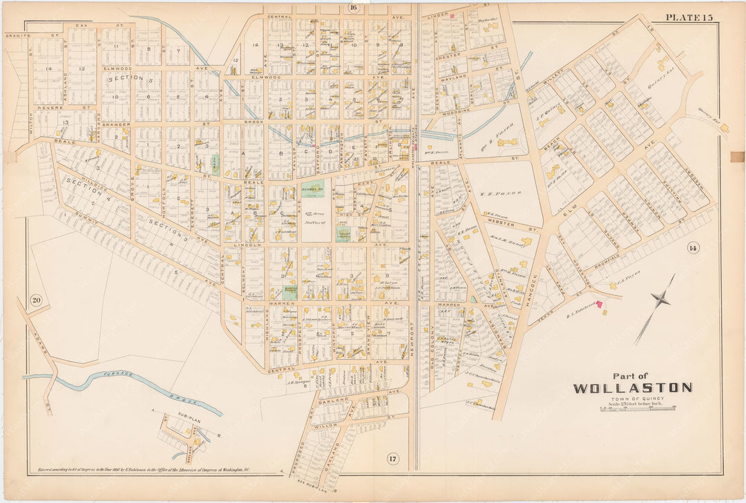 Norfolk County, Massachusetts 1888 Plate 015: Quincy