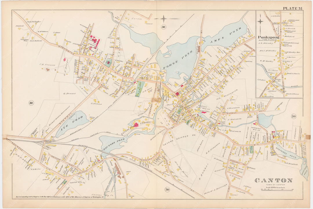 Norfolk County, Massachusetts 1888 Plate 031: Canton