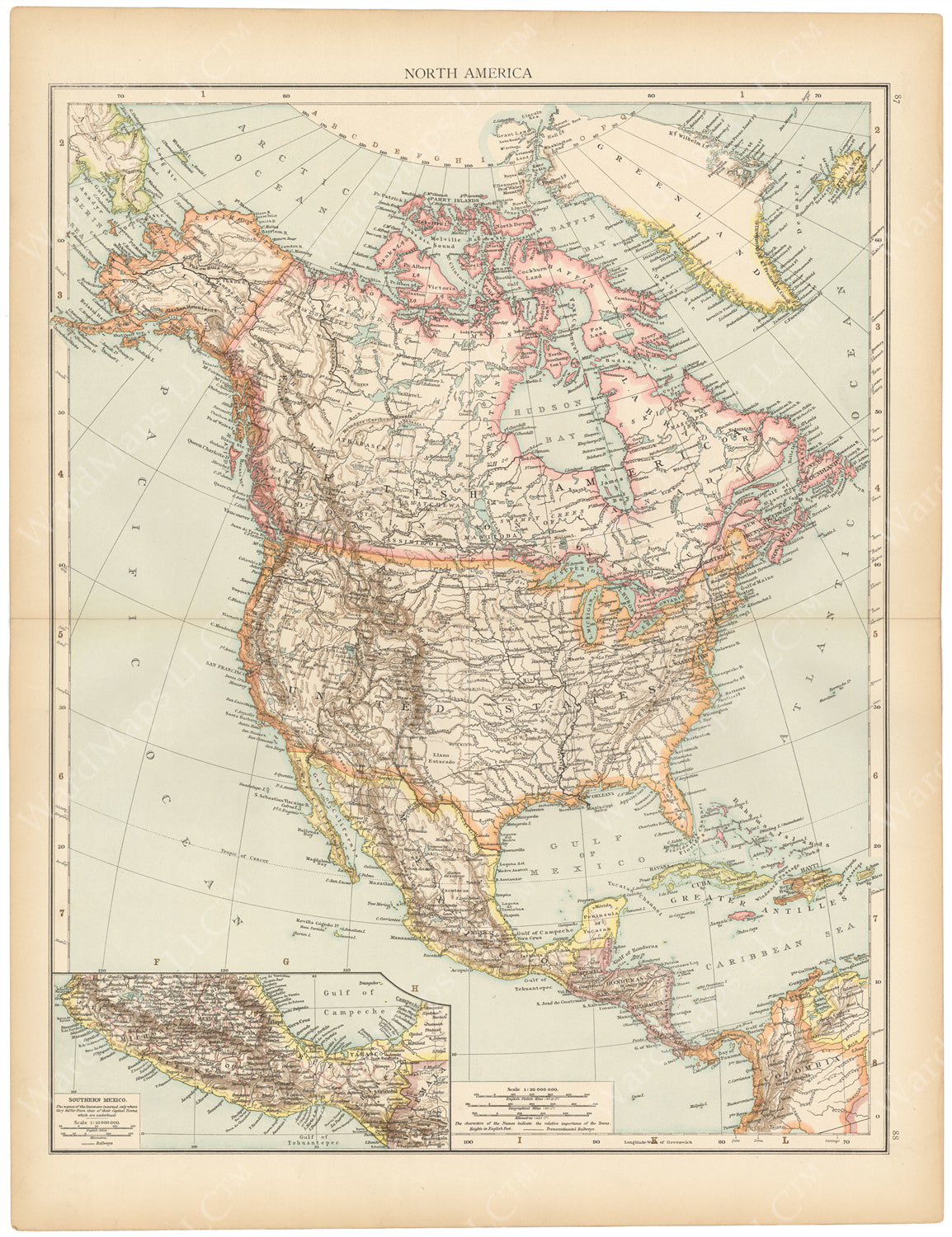 North America 1895 – WardMaps LLC