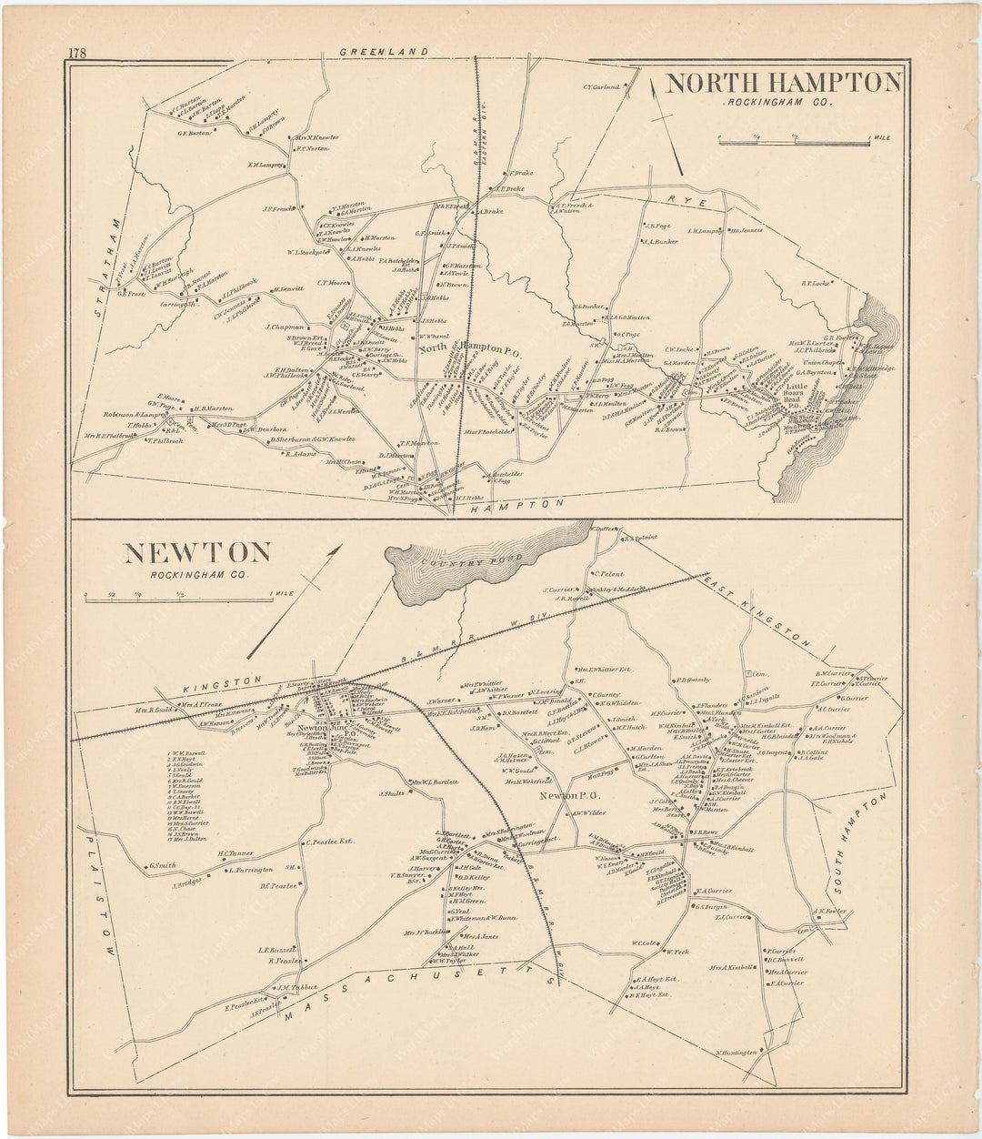 Newton and North Hampton, New Hampshire 1892
