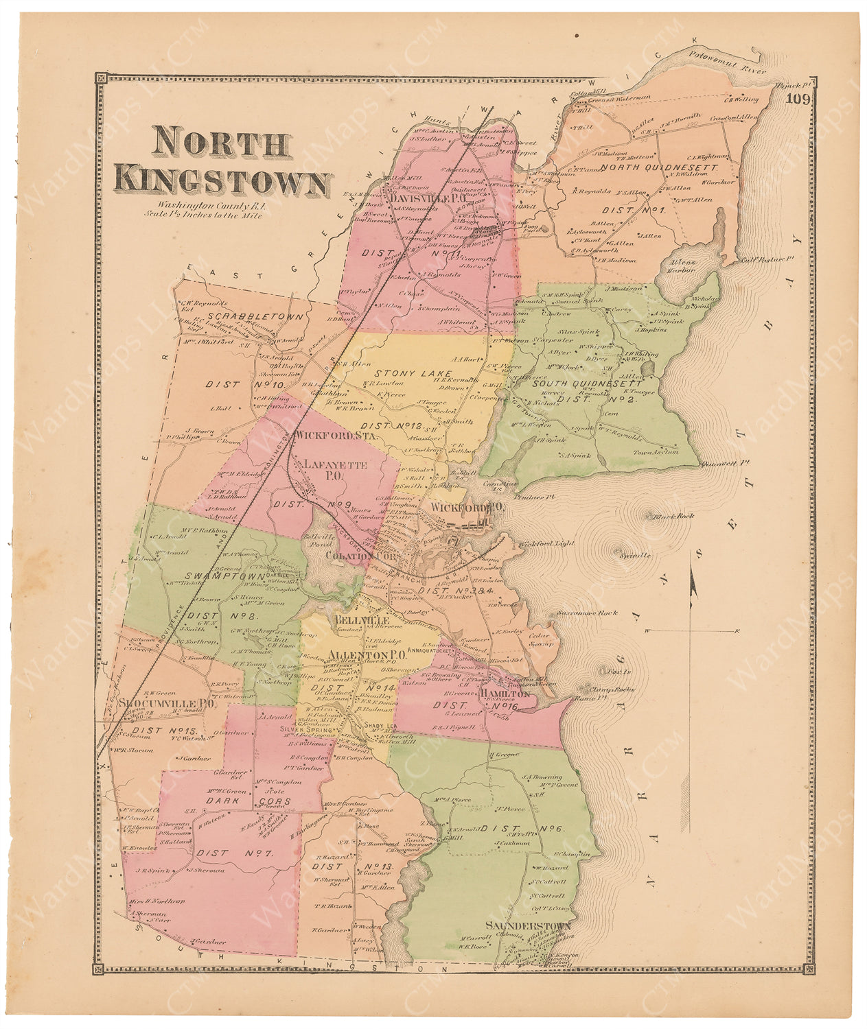 North Kingstown Rhode Island 1870 WardMaps LLC Wmark North Kingston B0c3441d 627c 454d 86f7 