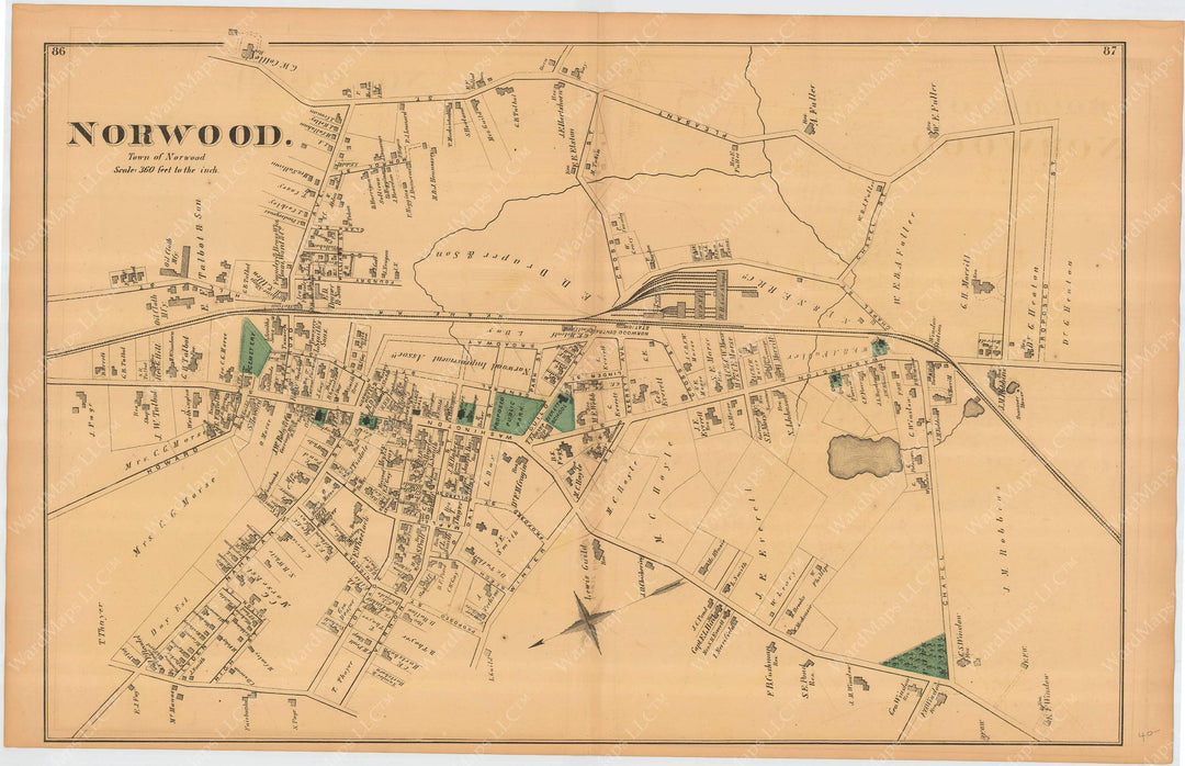 Norwood Center, Massachusetts 1876