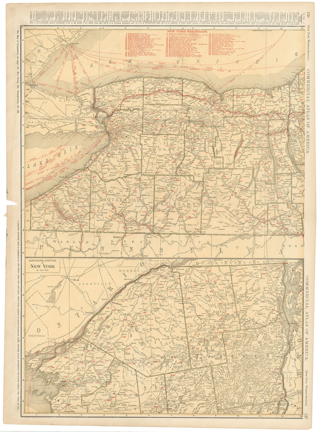 1925 Map New York 1925: Western Portion – WardMaps LLC
