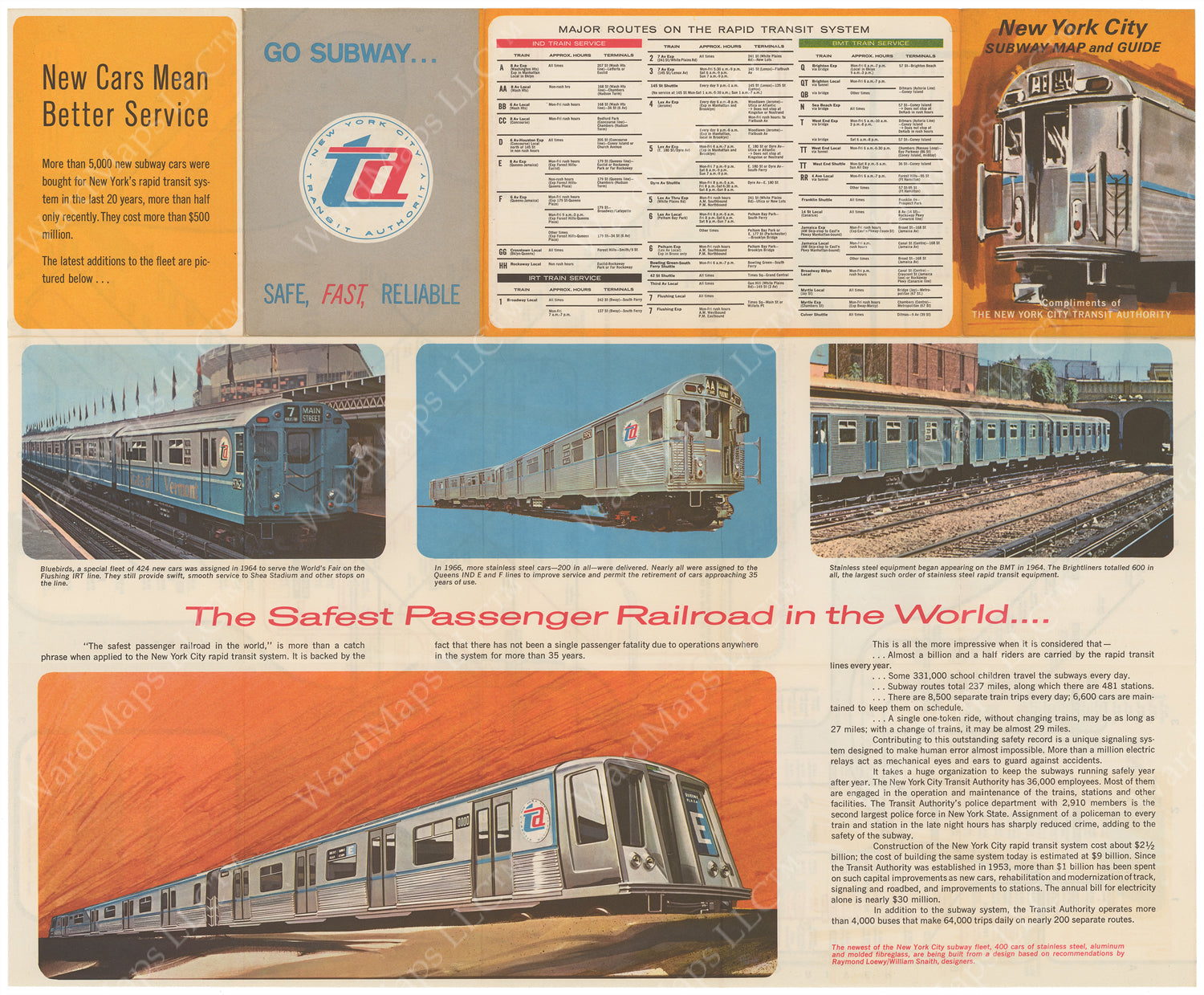 New York City Subway Map 1967