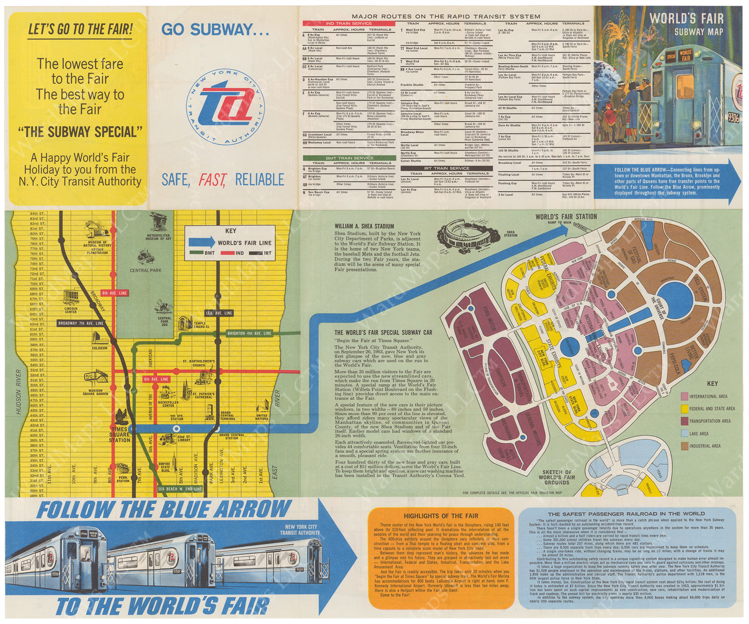 New York City Subway Map 1964