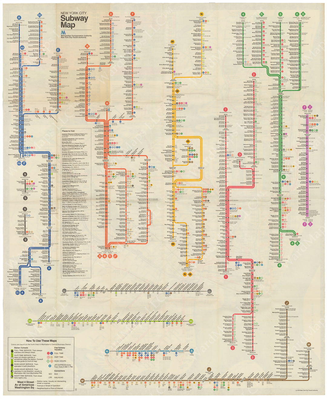 New York City Subway Map 1979 (Diamond Jubilee)