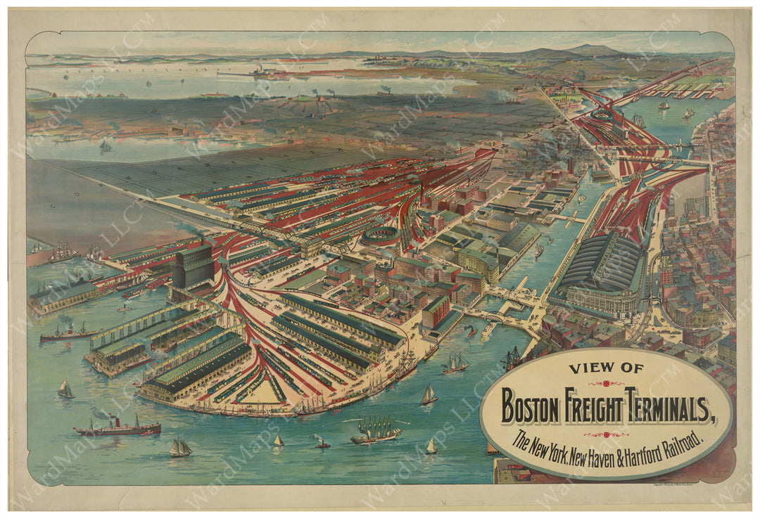 Boston, Massachusetts 1903: New Haven Railroad Freight Terminals