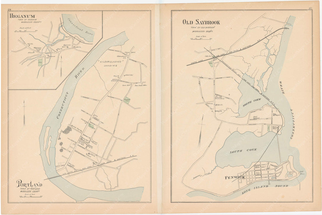 Haddam, Old Saybrook, and Portland, Connecticut 1893