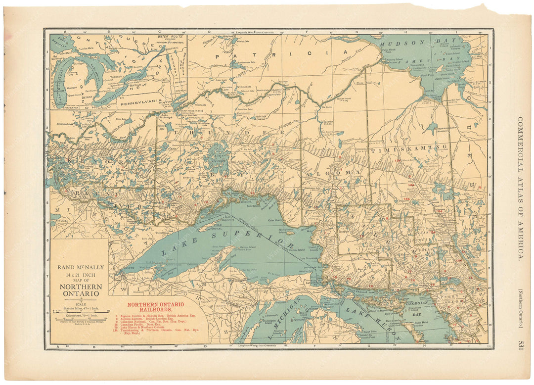 Ontario 1925: Northern Portion