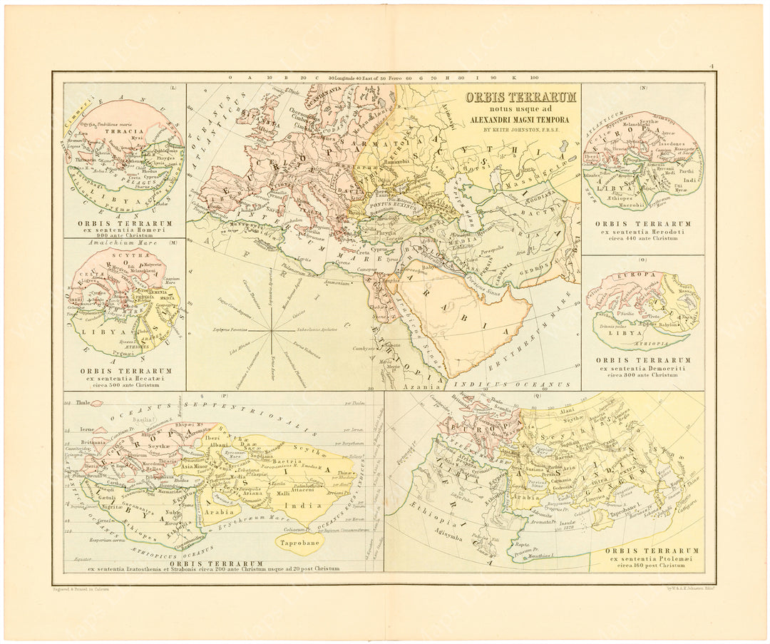 Classical Map c.1897: Ancient World Maps