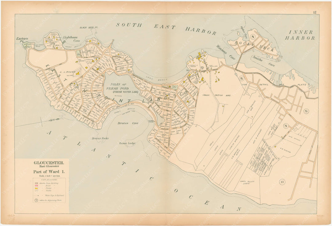 Cape Ann and Manchester, Massachusetts 1899 Plate 012: Gloucester