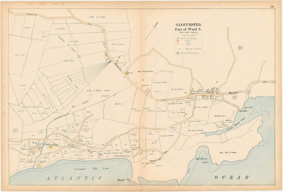 Cape Ann and Manchester, Massachusetts 1899 Plate 014: Gloucester